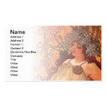 Autumn by Alphonse Mucha Business Card
