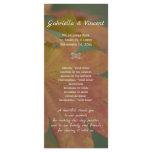 Autumn Colours Wedding Program Rack Card