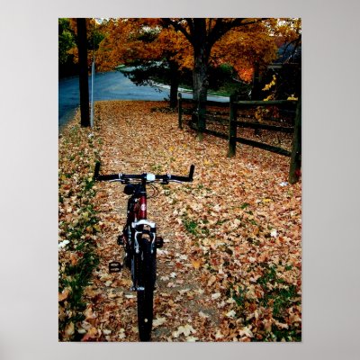 Autumn Cyclist Posters by petiterougeune