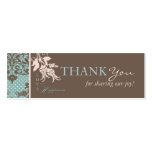 Autumn Damask TY Skinny Card 2 Business Card Templates