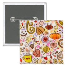 Autumn Delights Pinback Buttons