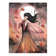 Autumn Dreams Gothic Fairy Fantasy Art Postcards
