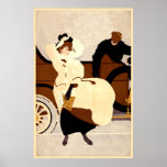 Autumn drive - Vintage Automobile poster