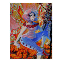 Autumn Fairy Postcard