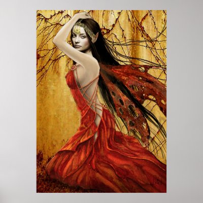 Autumn Fairy Poster by hiddenrealms