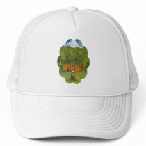 Autumn Fairy Pumpkin Cottage Mesh Hats