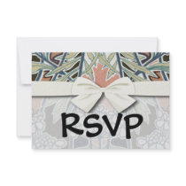 autumn fall foliage floral art nouveau custom invitations