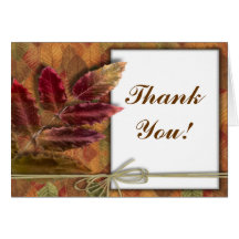 Autumn Fall wedding Thank You notecards