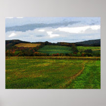 Autumn Fields Poster