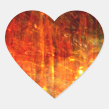 autumn fire abstract art heart sticker