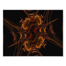Autumn Flame Julia Fractal Art Photo Print
