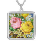 Autumn Floral Bouquet Watercolor Necklaces