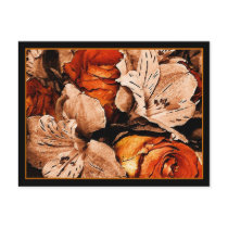 Autumn flowers postcard