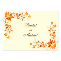 Autumn Foliage Wedding Directions Card Business Cards