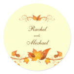 Autumn Foliage Wedding Envelope Seals stickers