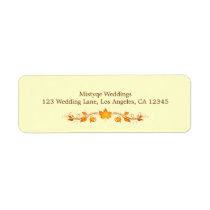 Autumn Foliage Wedding Return Address Label