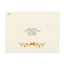 Autumn Foliage Wedding RSVP Postcard