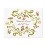 Autumn Garland Save the Date Postcard