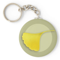 Autumn Ginkgo Leaf Keychain
