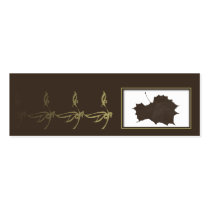 Autumn Glamour in Chocolate Brown Gold Placecard Business Card Template