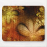 Autumn Grunge Floral Orange Yellow Mouse Pad