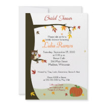 Autumn Halloween 5x7 Bridal Shower Invite