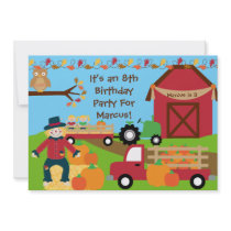 Autumn Harvest Birthday Party Invitation
