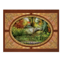 Autumn - House - On the way to grandma's House Post Card