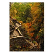 Autumn in Treman State Park Business Card Templates