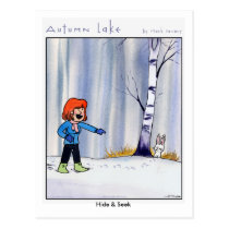 AUTUMN LAKE Winter Postcard 1 postcards