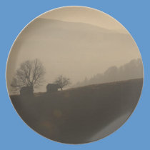 Autumn landscape plates
