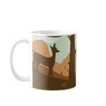 Autumn Landscape with Deer Coffee Mugs