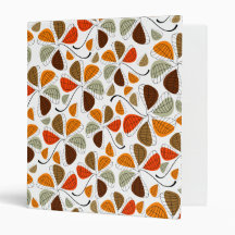 Autumn Leaf Abstract Vinyl Binder