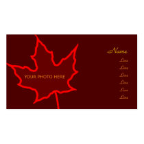 Autumn Leaf Photo Card business cards