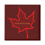 Autumn Leaf Photo Template magnets