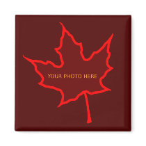 Autumn Leaf Photo Template magnets