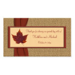Autumn Leaf Wedding Favour Tag Business Cards