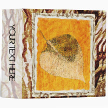 Autumn leaf wedding or photo album vinyl binders