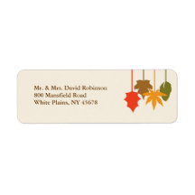 Autumn Leafs Return Address Labels