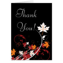 Autumn Leaves Abstract Thank You Cards