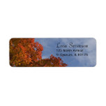 Autumn Leaves and Blue Sky Return Address Label