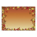Autumn Leaves Background Card