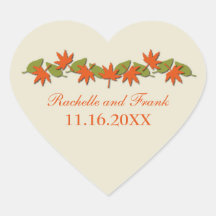 Autumn Leaves Border Stickers, Orange/Green