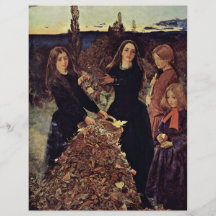 Autumn Leaves By Millais John Everett Flyer Design