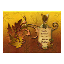 Autumn Leaves Fall Wedding 2 Invitation invitations