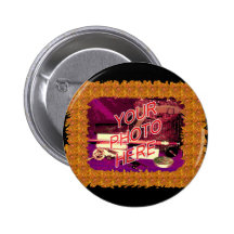Autumn Leaves Frame Pinback Buttons