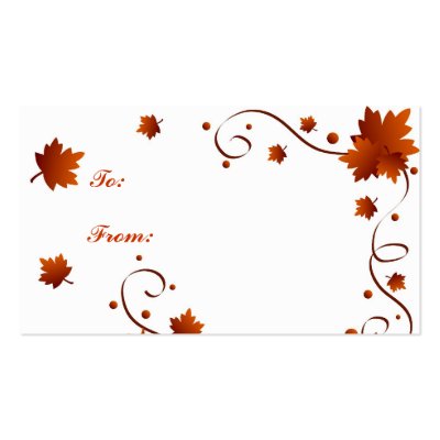 Autumn leaves - Gifttag by cycreation