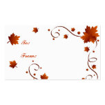 Autumn leaves - Gifttag business cards