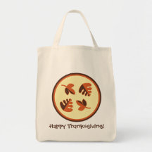 Autumn Leaves Happy Thanksgiving Canvas Bag