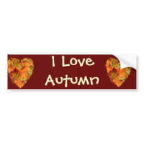 Autumn leaves heart